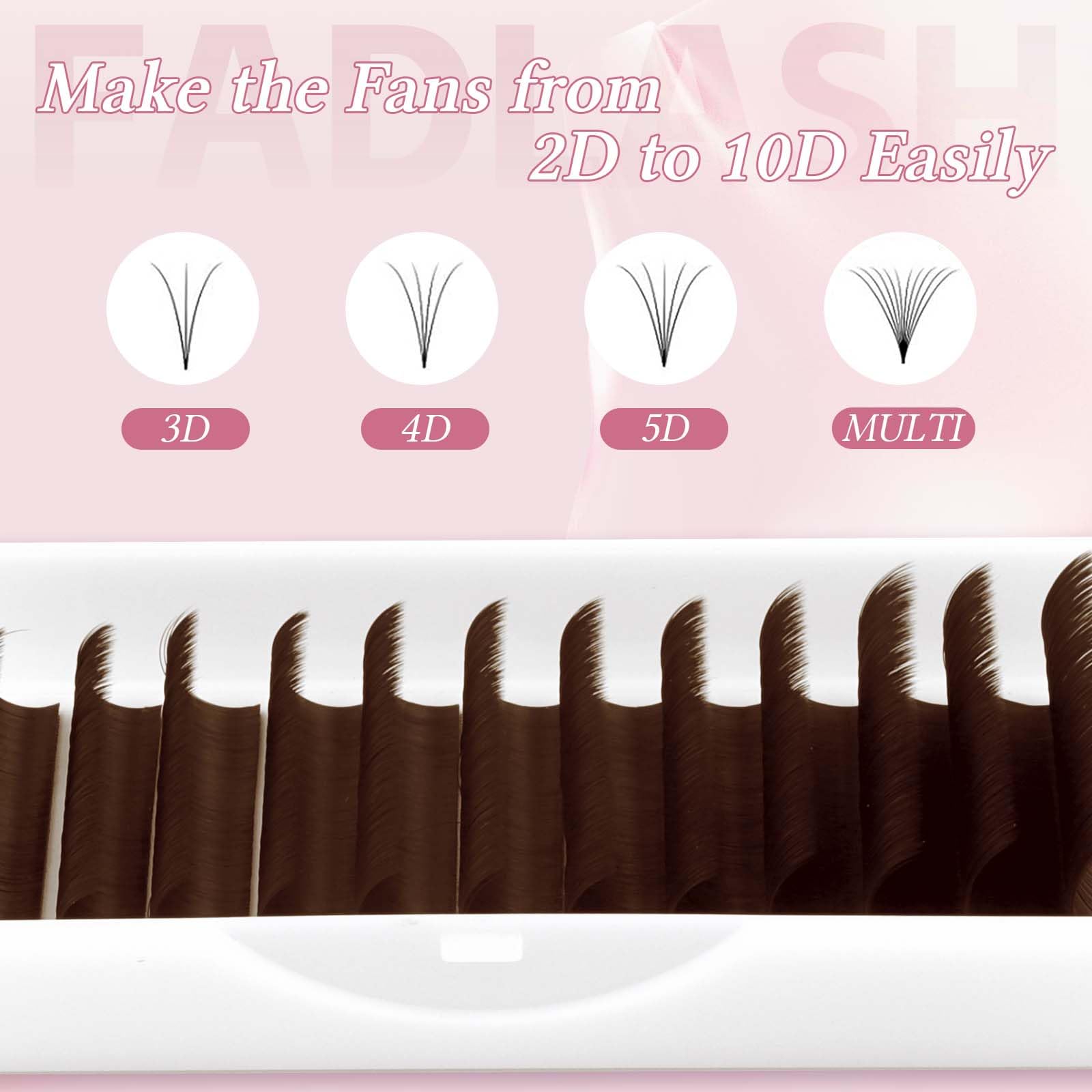 FADLASH premium Korean PBT material for soft, comfortable lashes.