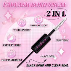 FADLASH Bond and Seal dual-head brush enables even glue application.