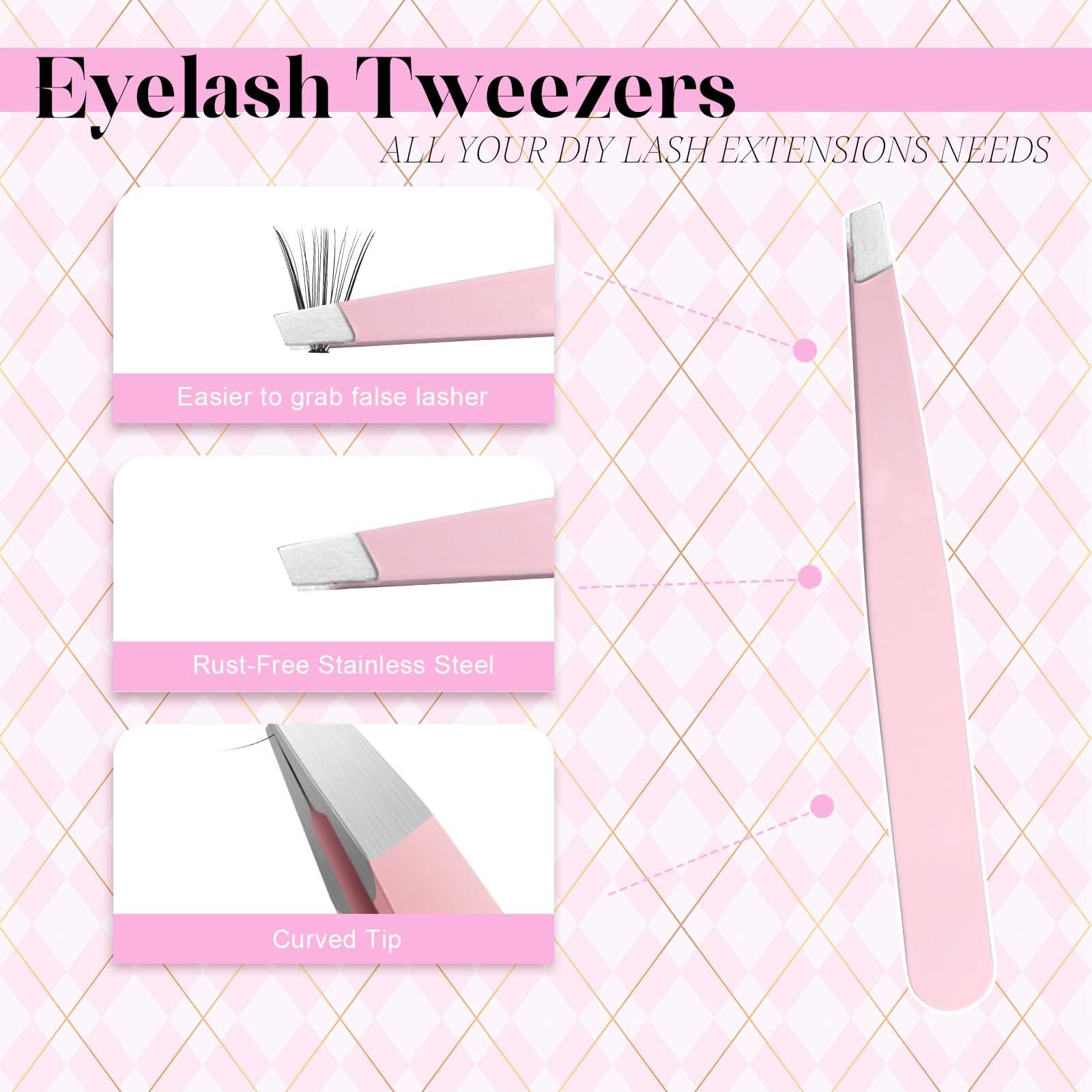 FADLASH brush and pliers help shape and separate lashes easily.