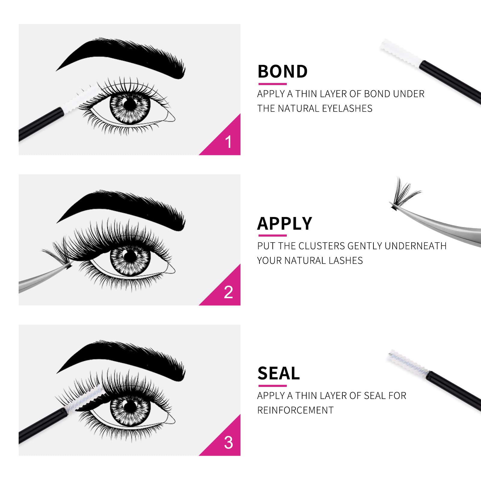 FADLASH cluster lash compatibility helps natural-looking fullness and easy blending.