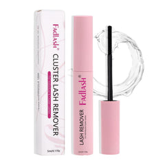 FADLASH cluster lash glue remover with spiral brush dissolves glue quickly and safely.
