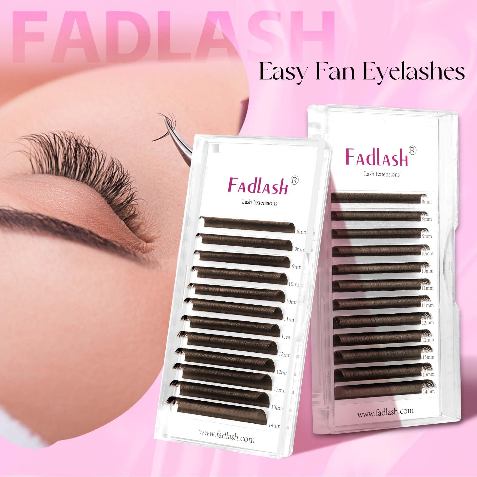 FADLASH dark brown 0-07D builds 2D–10D fan options.