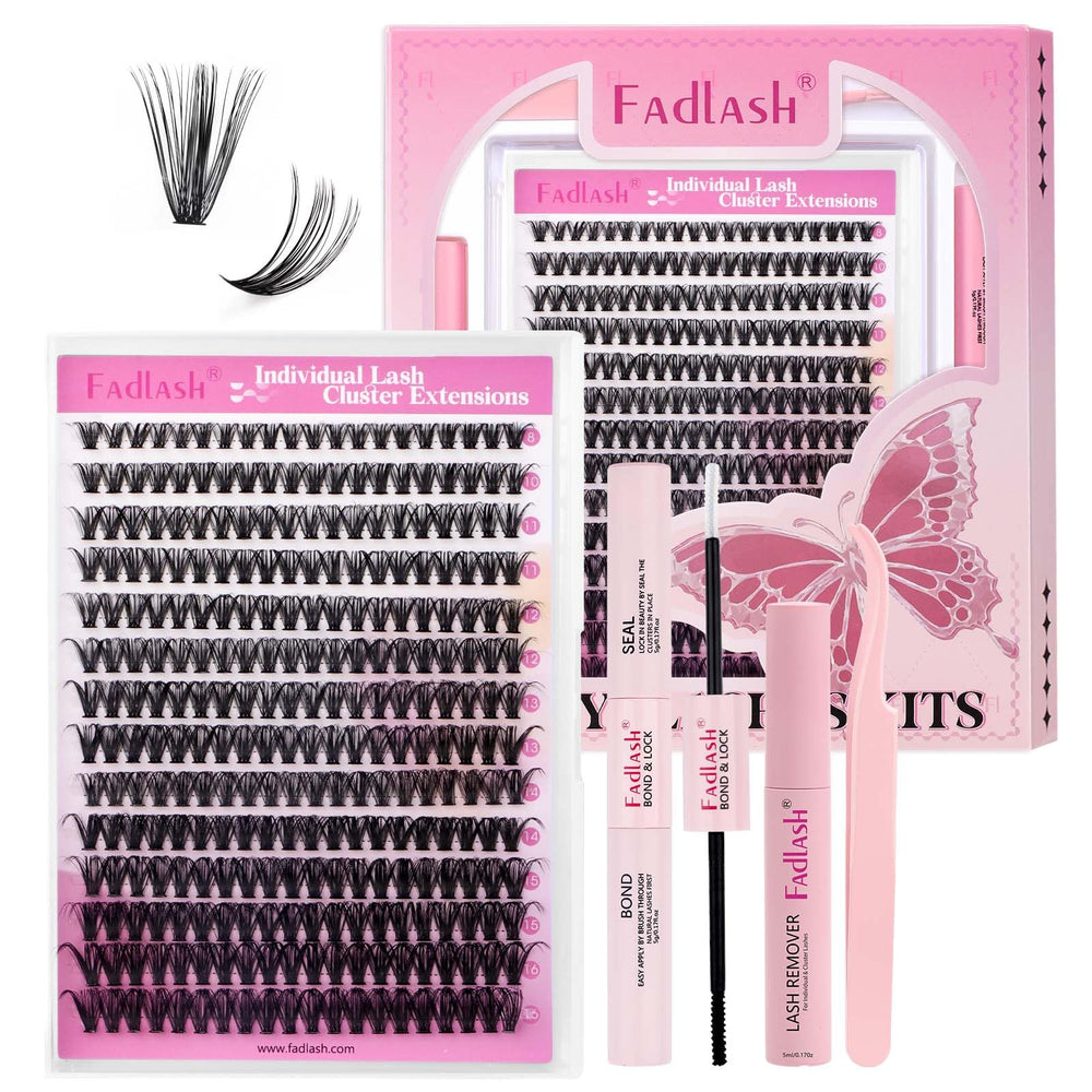 FADLASH natural look achieved with at home lash kit