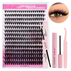FADLASH DIY lash extension kit tray of individual lashes for natural day look