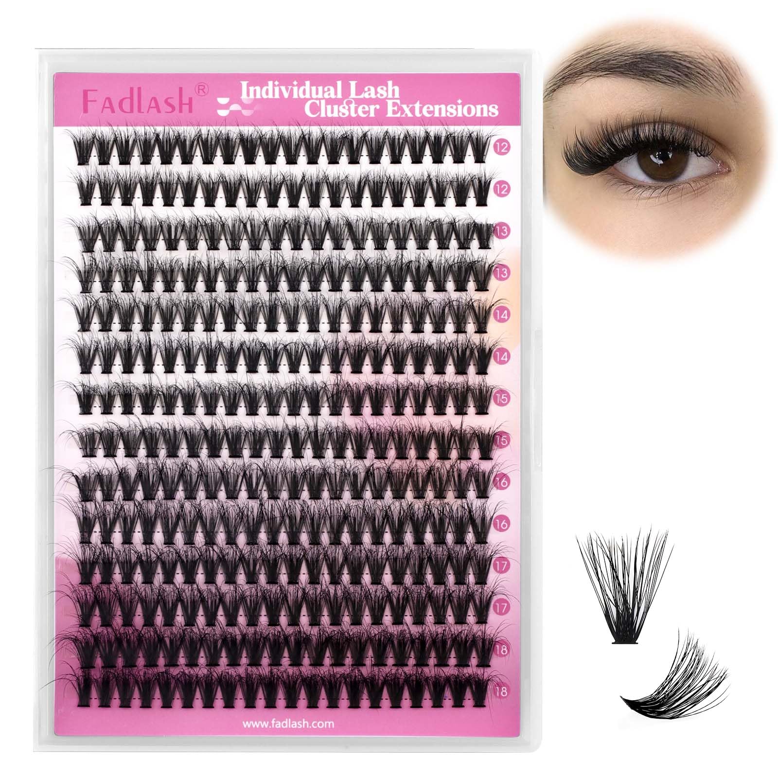 FADLASH Easy-apply clusters – beginner-friendly steps for quick lash styling.
