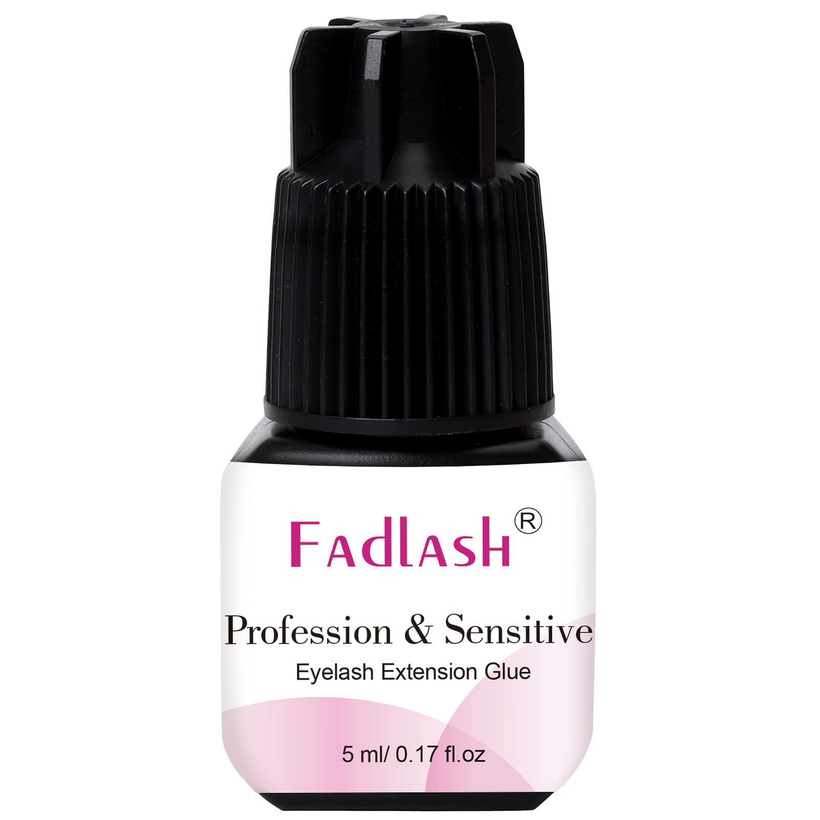 FADLASH extra-strong lash glue 5ml bottle close-up for secure professional bonding.