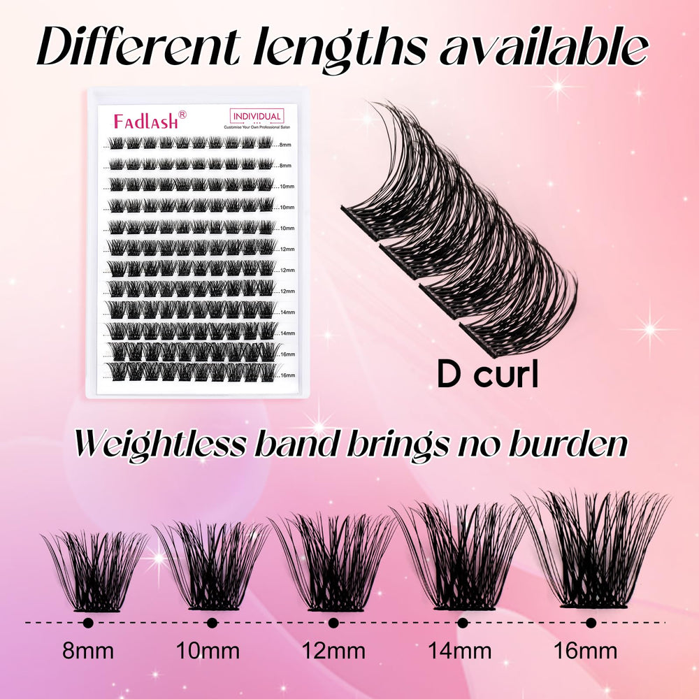 Application shot shows DIY home lash styling with tweezers and glue.