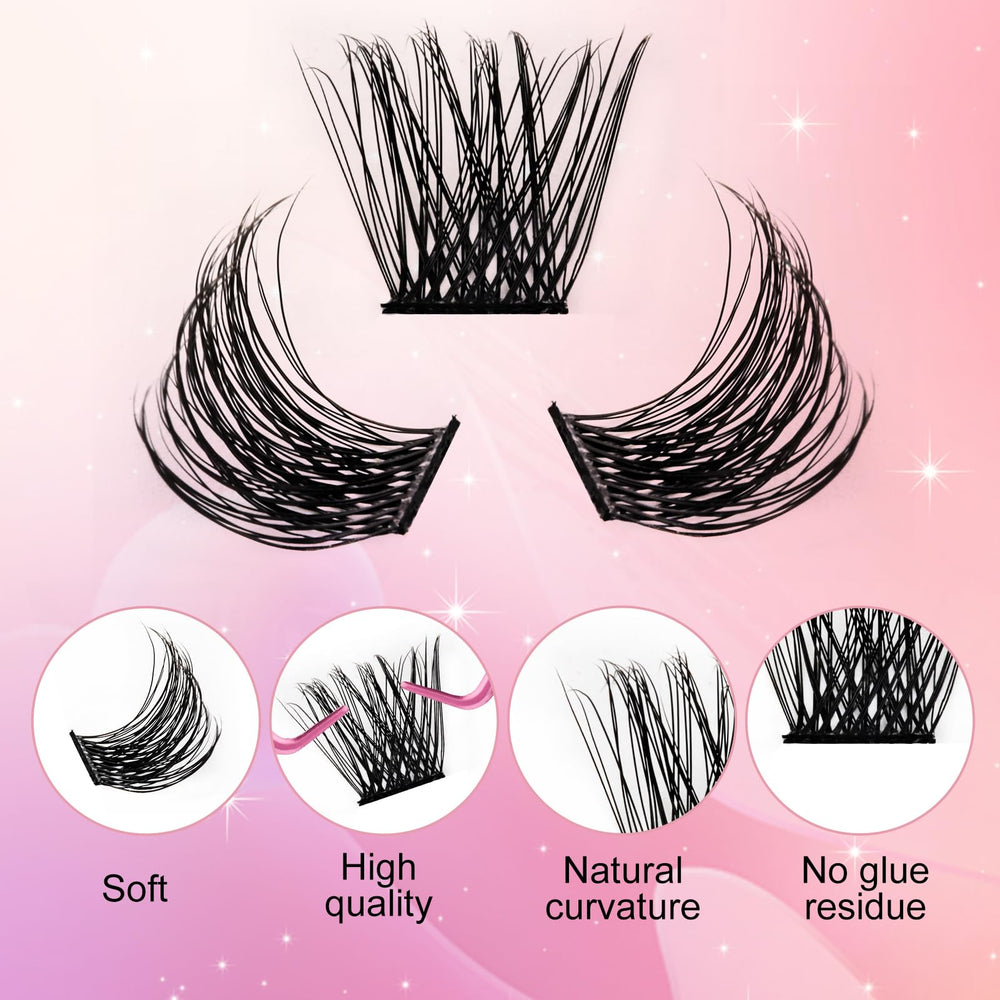 FADLASH lash clusters provide 8–16mm length variety for versatile eye shapes.