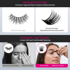 Reusable lash clusters provide a budget-friendly DIY option.