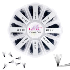 FADLASH lash extension 1000 premade fans pack showing bulk value and consistency