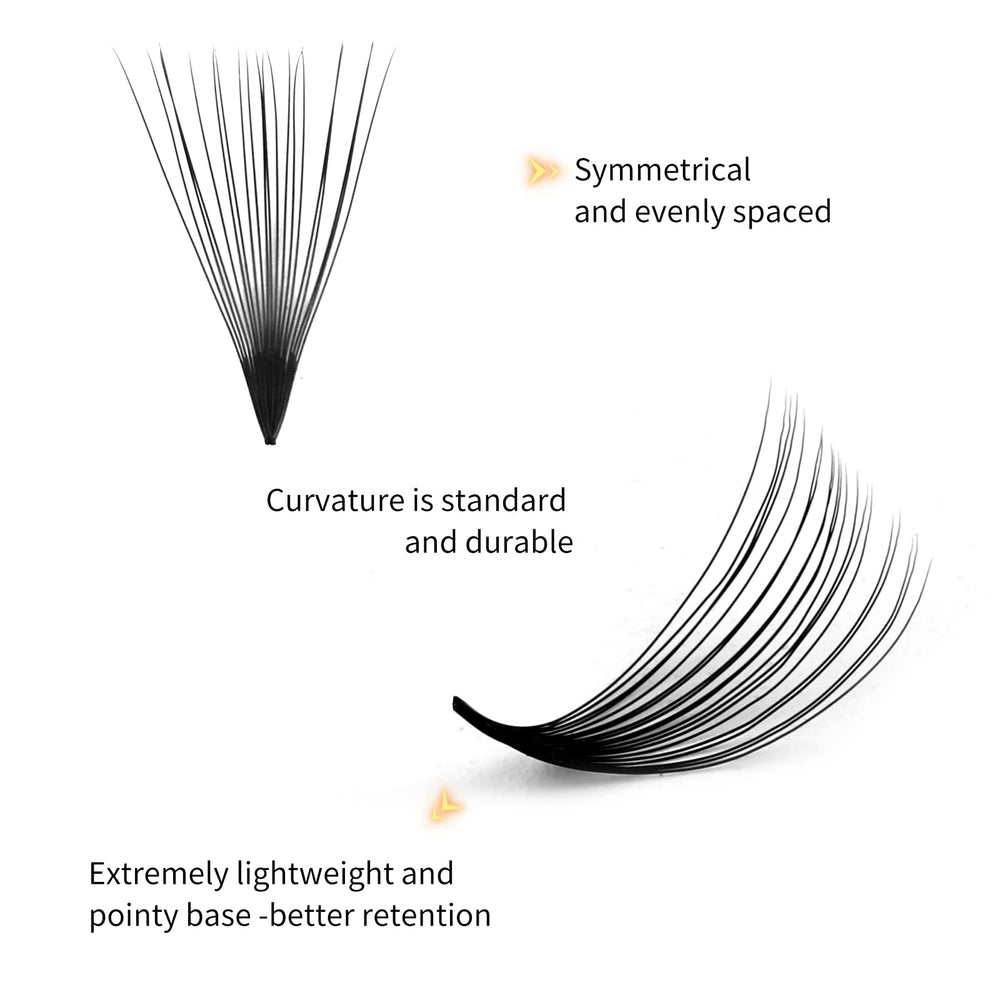 Effortless pickup of FADLASH premade fans with tweezers for clean application.