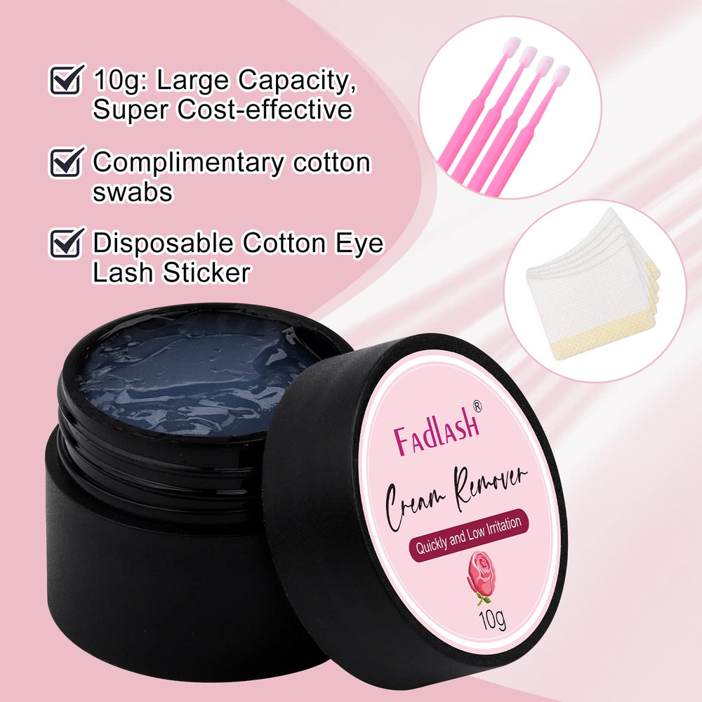 FADLASH Lash Remover packaging and label highlights professional salon suitability.