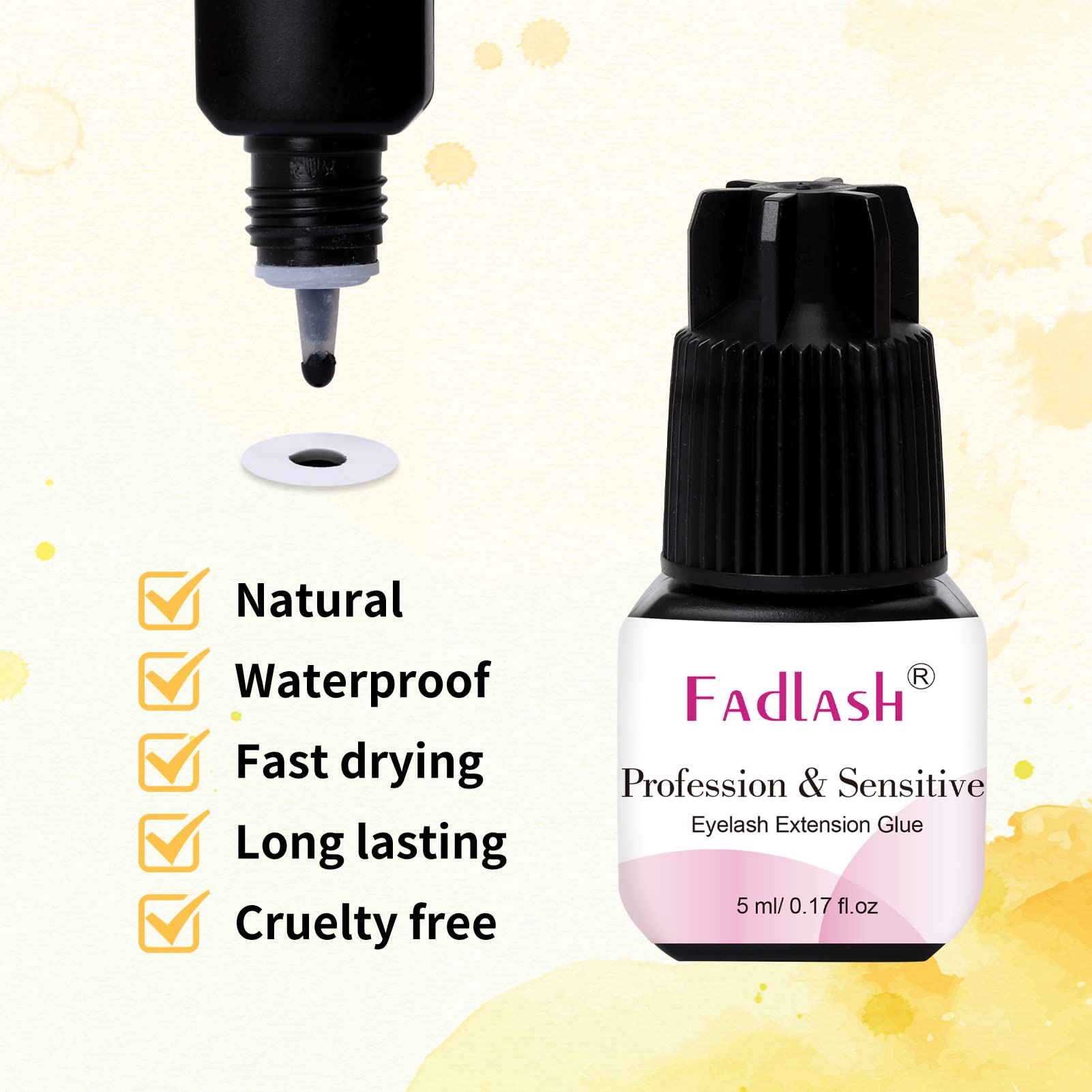 FADLASH low-fume formula emphasizing safety and comfort during application.