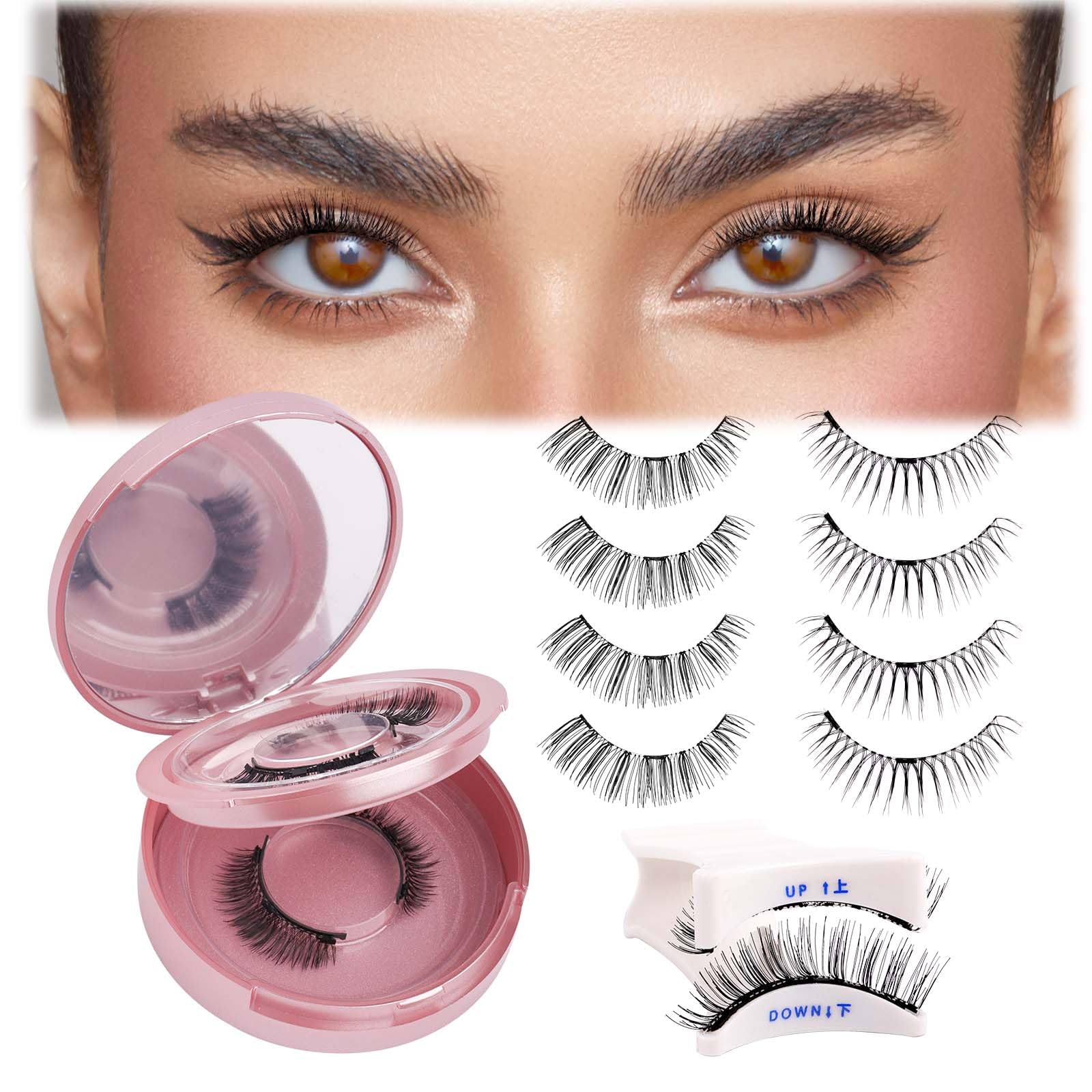FADLASH model wearing magnetic lashes demonstrates light, comfortable fit