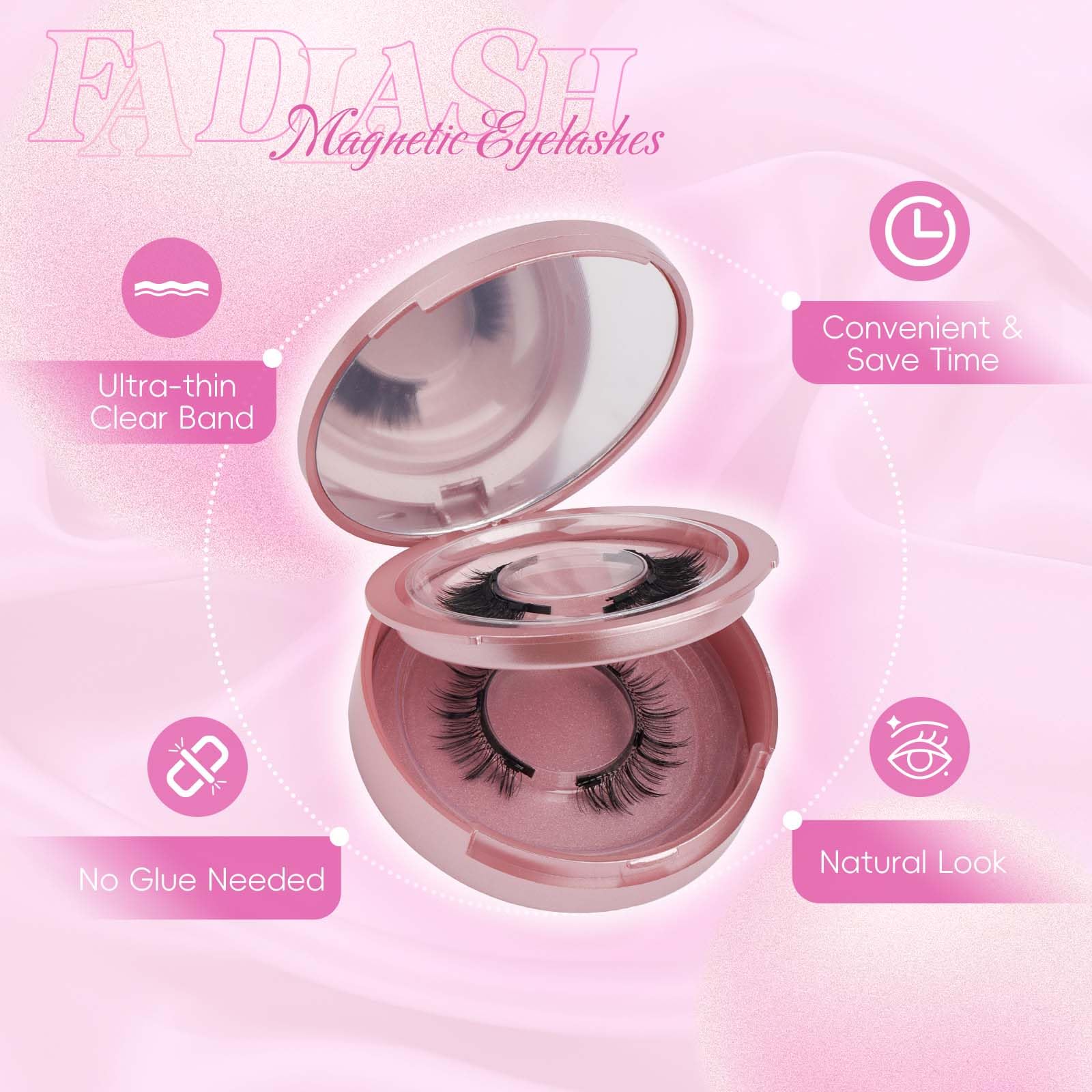 FADLASH lash applicator aids precise, easy placement.