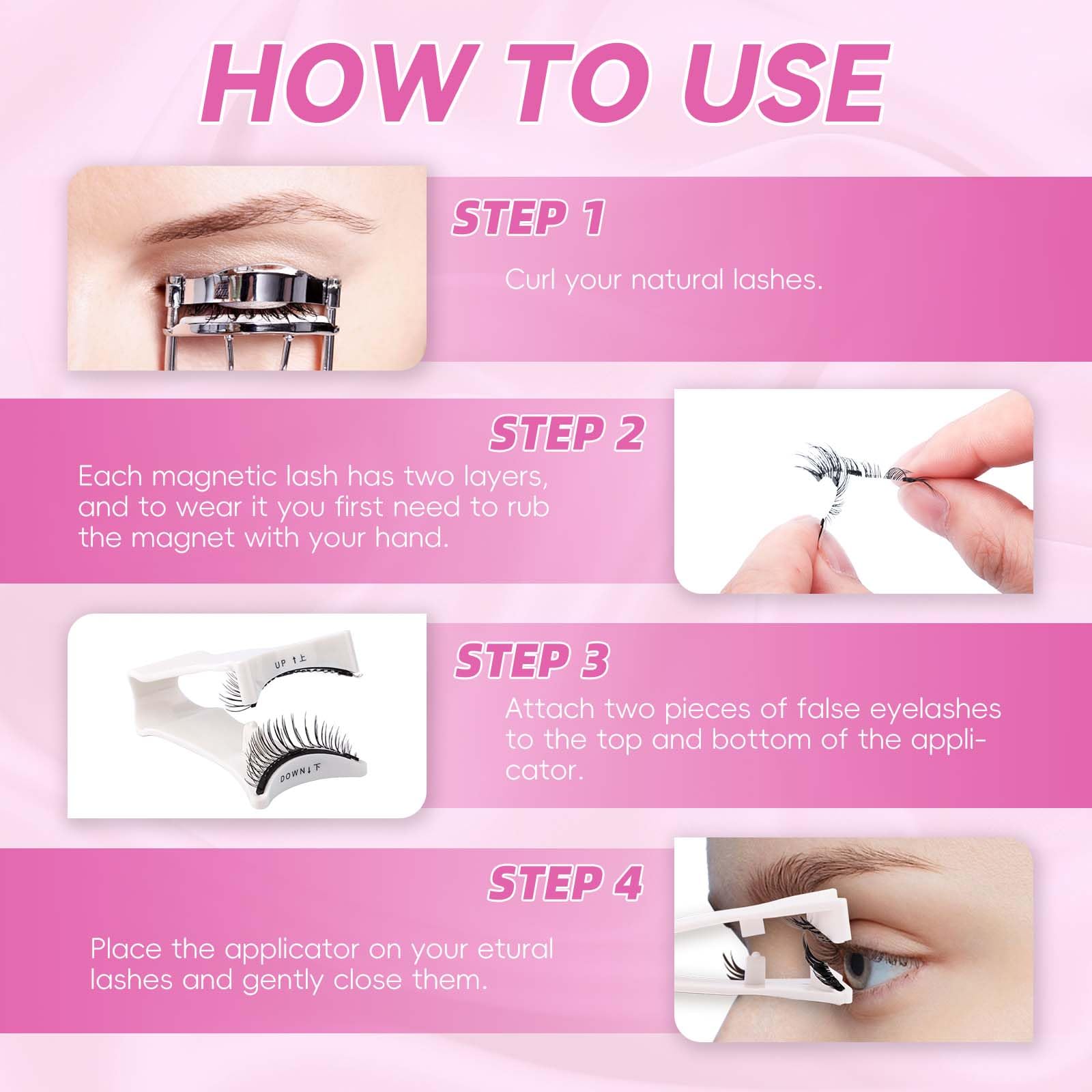 FADLASH magnetic lashes kit with applicator for swift, mess-free application.
