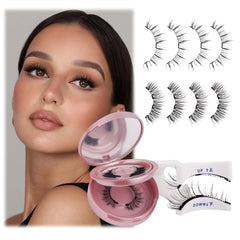 FADLASH magnetic lashes with natural look, two pairs for all-day wear.