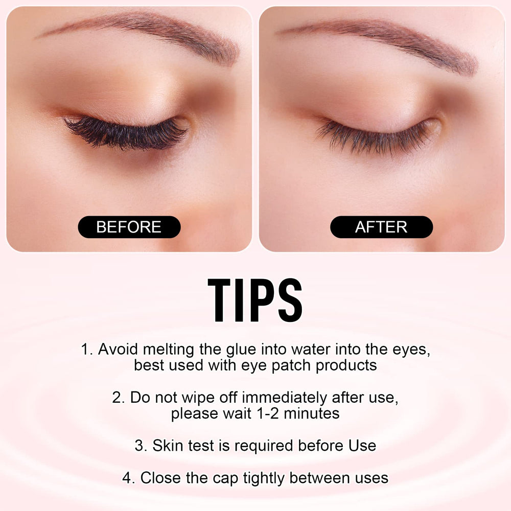 FADLASH clear instructions guide safe, step-by-step cluster lash removal.