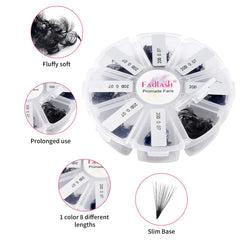 FADLASH premade fans with 20D and 9-16mm size for versatile styles.