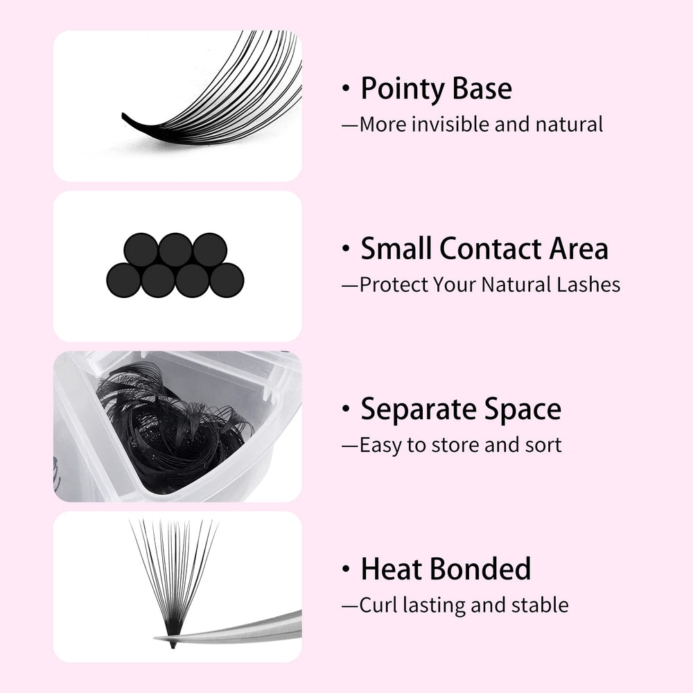 Color options from FADLASH premade fans for custom looks.