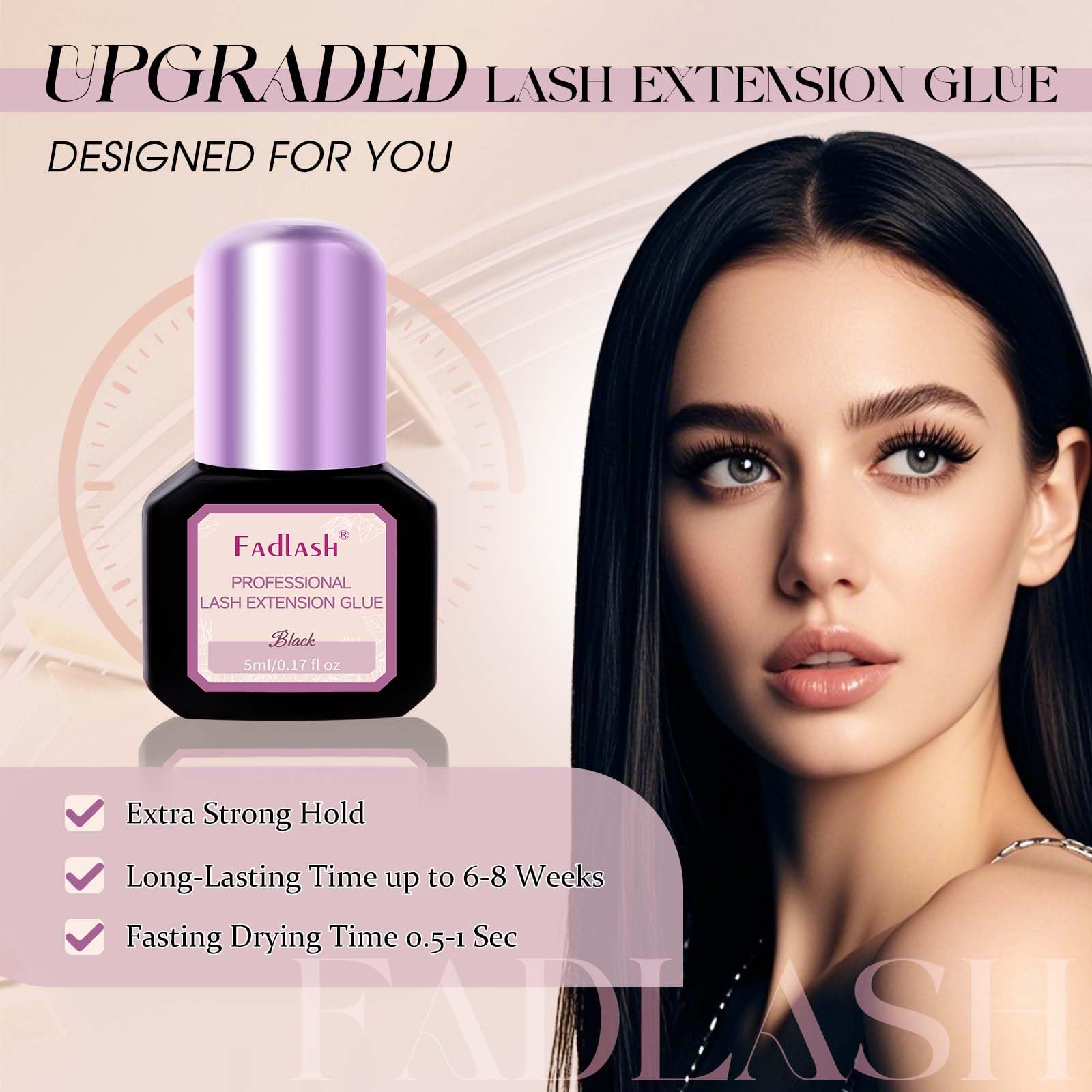 FADLASH professional-use-only label close-up indicating salon-grade adhesive.