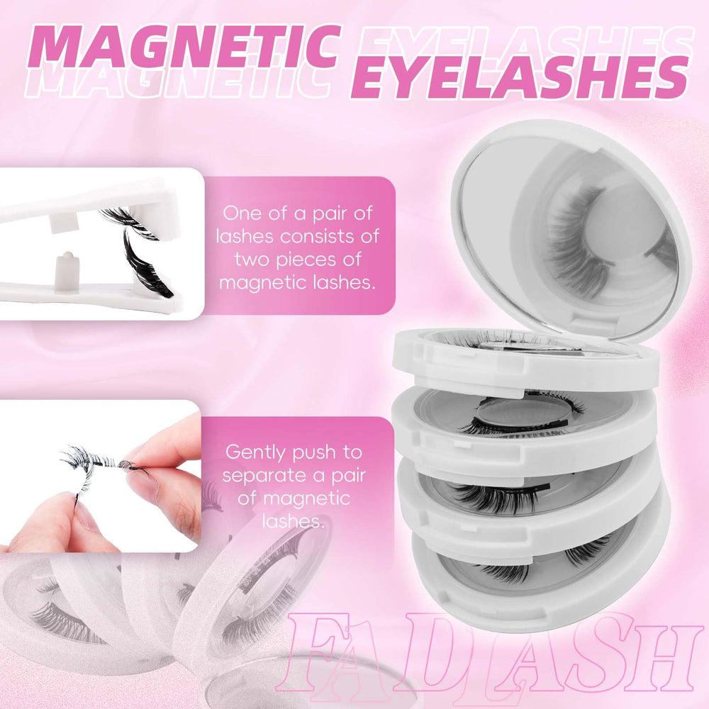FADLASH reusable magnetic lashes, waterproof design for all-day wear.