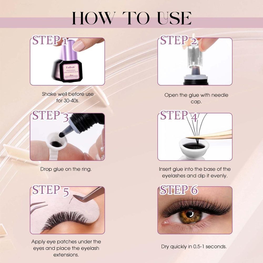 FADLASH salon setup image showing professional adhesive in use.