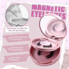 FADLASH small magnetic box with mirror for on-the-go checks.