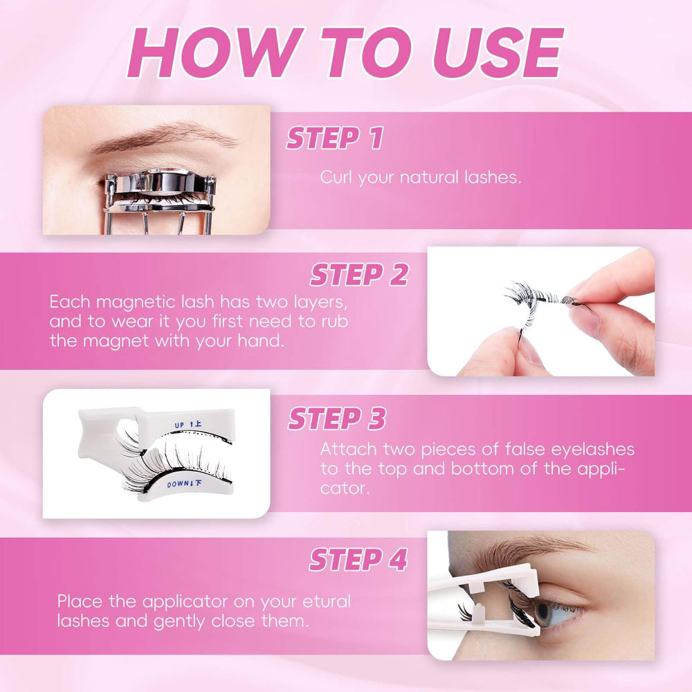 FADLASH magnetic lash design with top and bottom magnets.