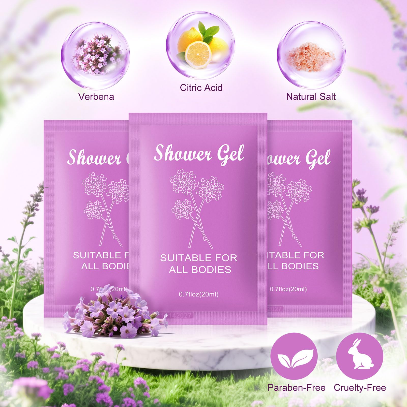 fafortune mini travel size verbena body wash ideal for trips