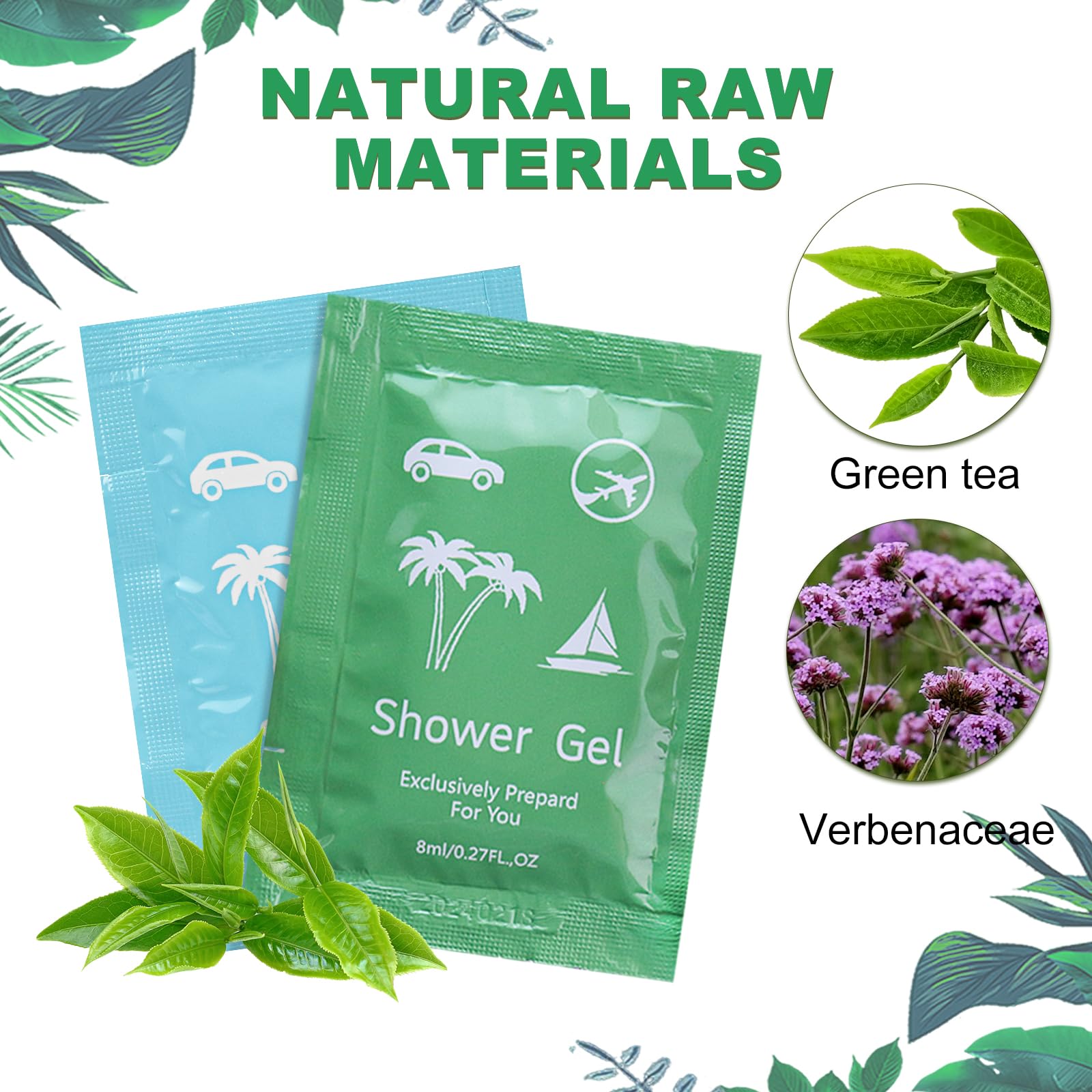 fafortune travel-size shampoo packets for convenient luggage packing