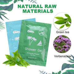 fafortune travel-size shampoo packets for convenient luggage packing