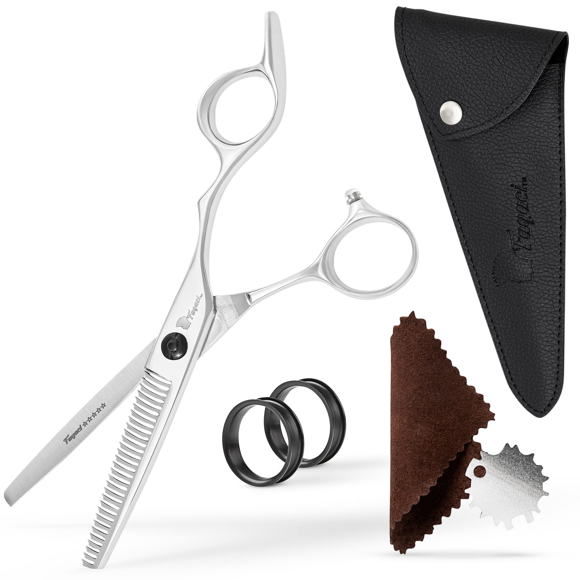Fagaci thinning shears 6 inch blade close-up for ultra sharp precision