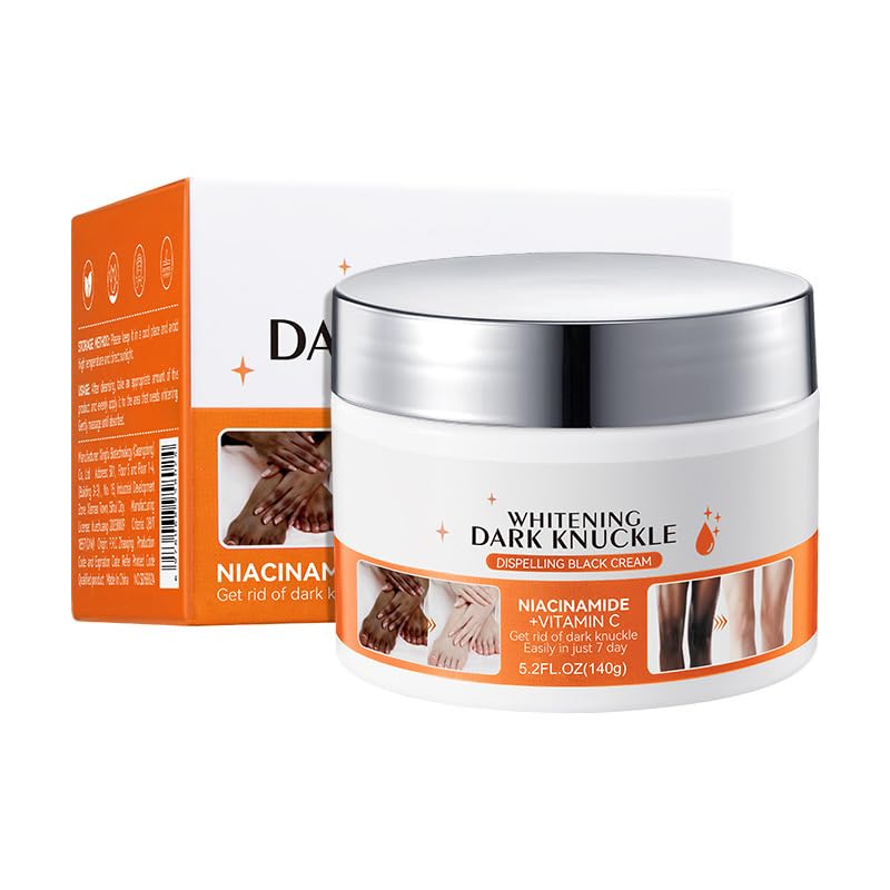 Faglowmify dark knuckle cream jar on a clean surface for even-toned skin.