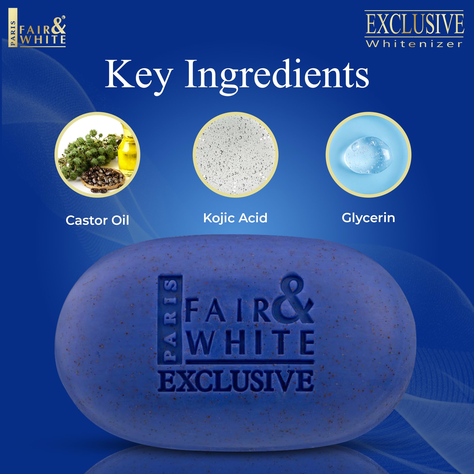 FAIR & WHITE apricot seed powder closeup highlighting natural exfoliation.