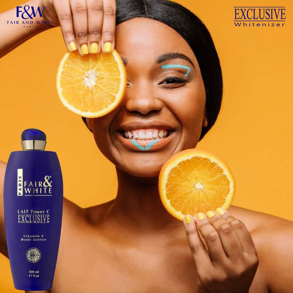 FAIR & WHITE Vitamin C lotion on shelf in daily skincare routine context