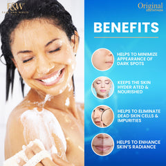 Fair & White Glutathione Exfoliating Soap rich lather close-up for deep cleansing.