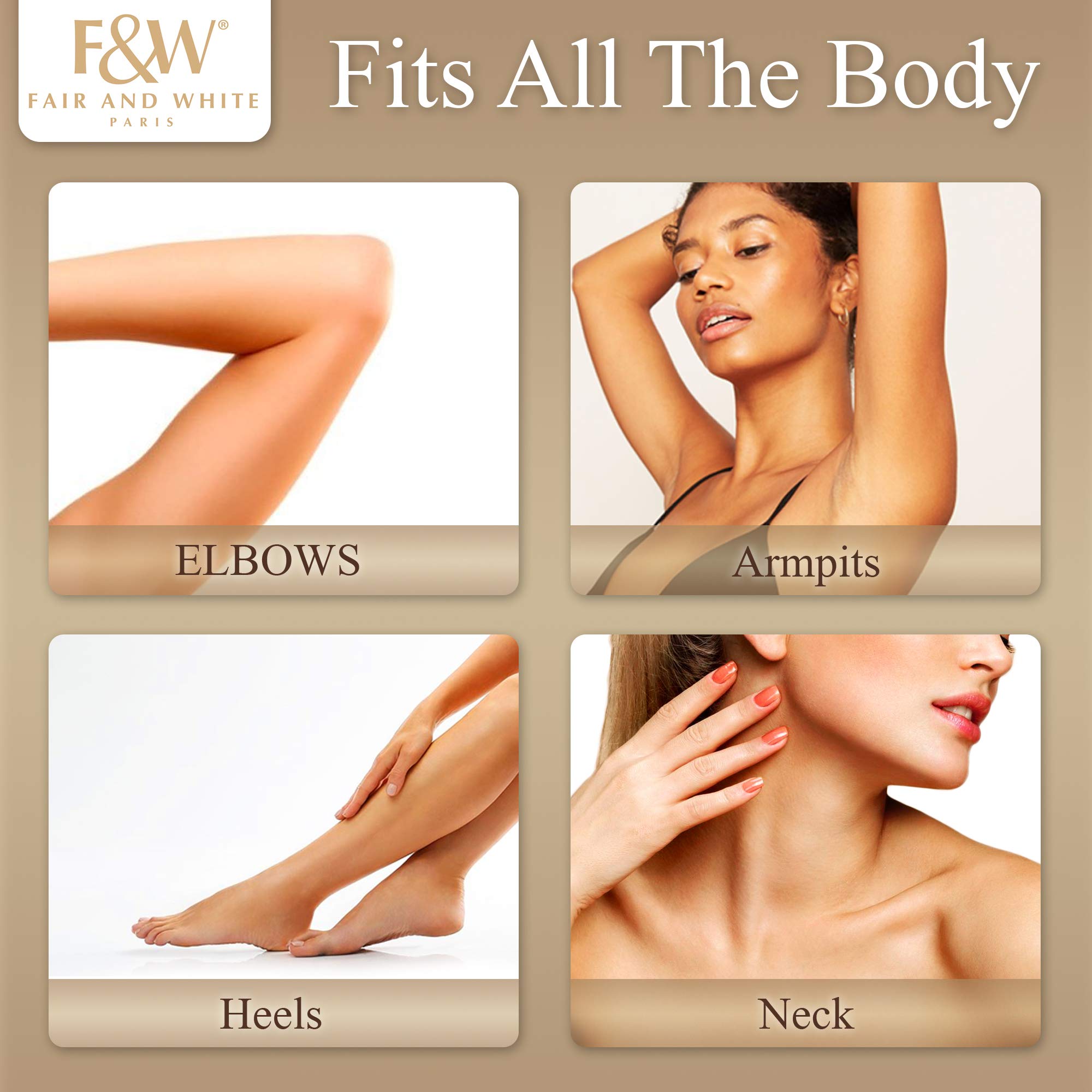 Fair & White Gold Revitalizing Lotion with argan oil highlights nourishment and softness.
