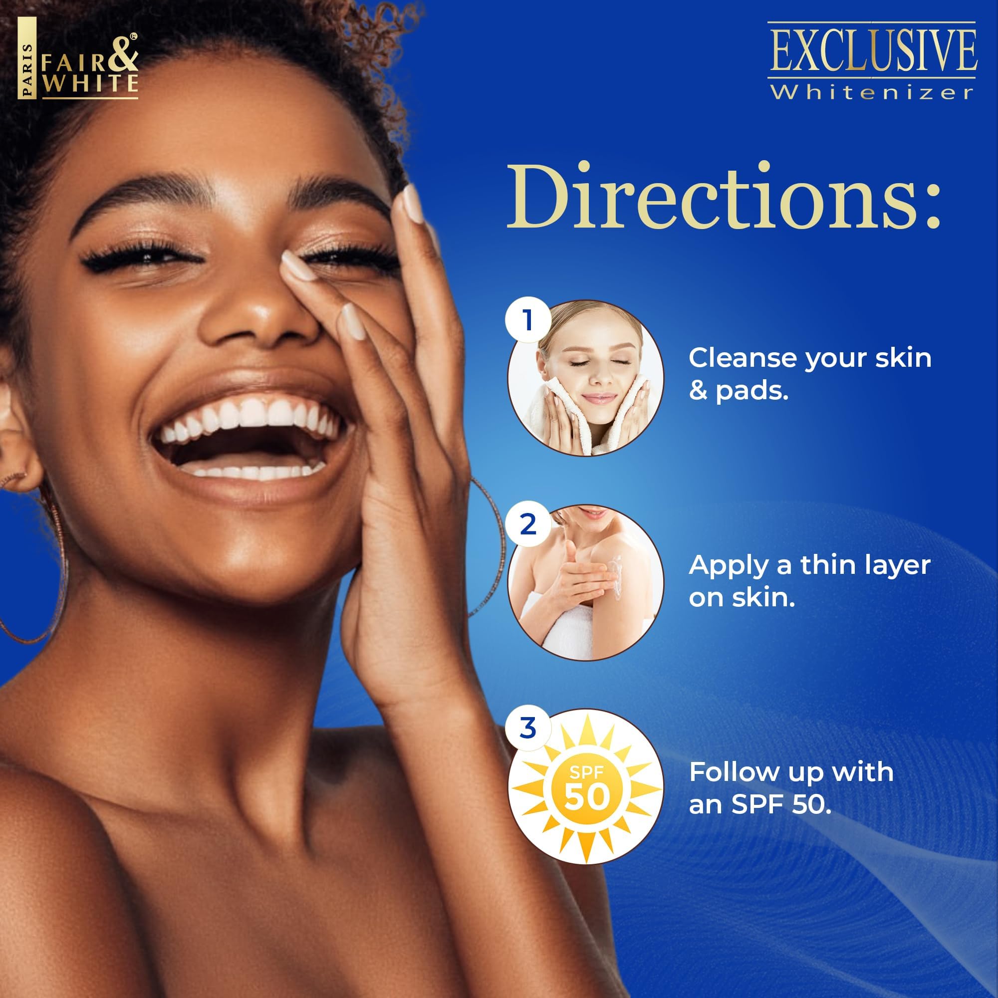 FAIR & WHITE Lait Corps Exclusive SPF protection step to prevent discoloration
