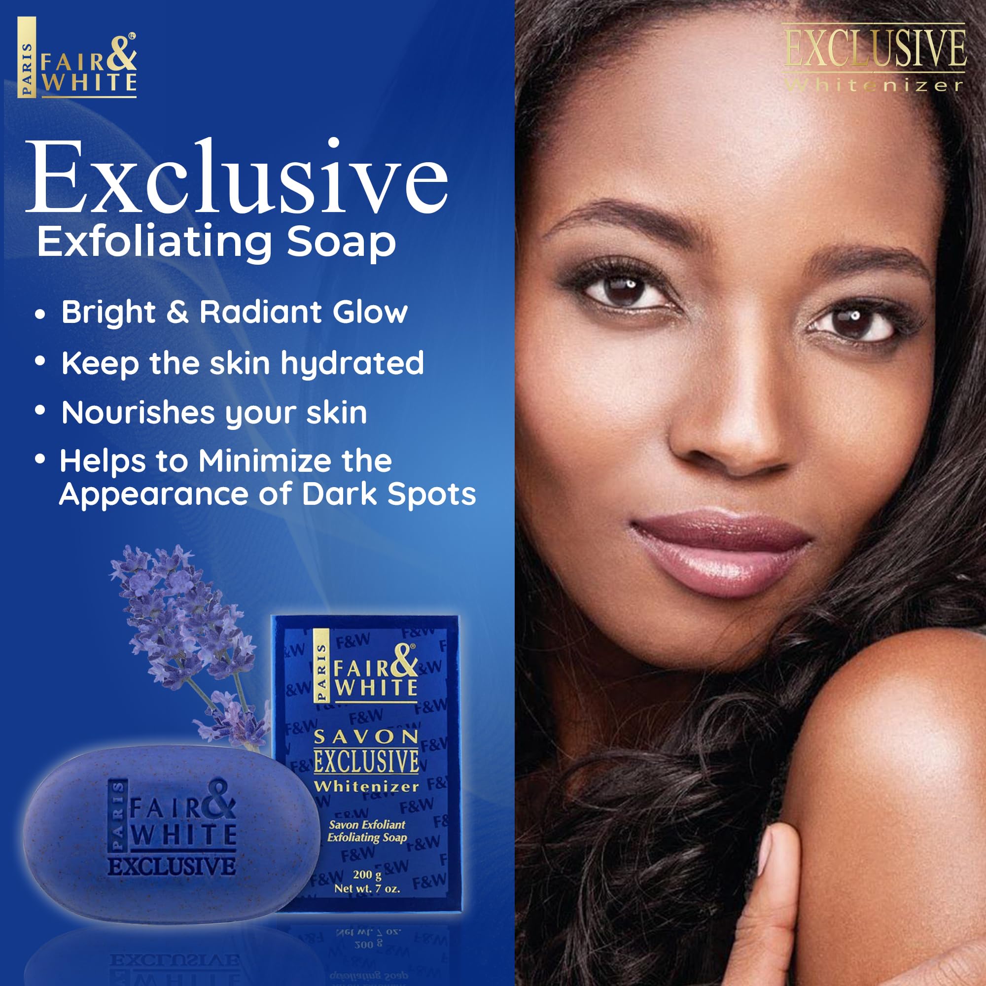 FAIR & WHITE rich creamy lather in action during cleansing.
