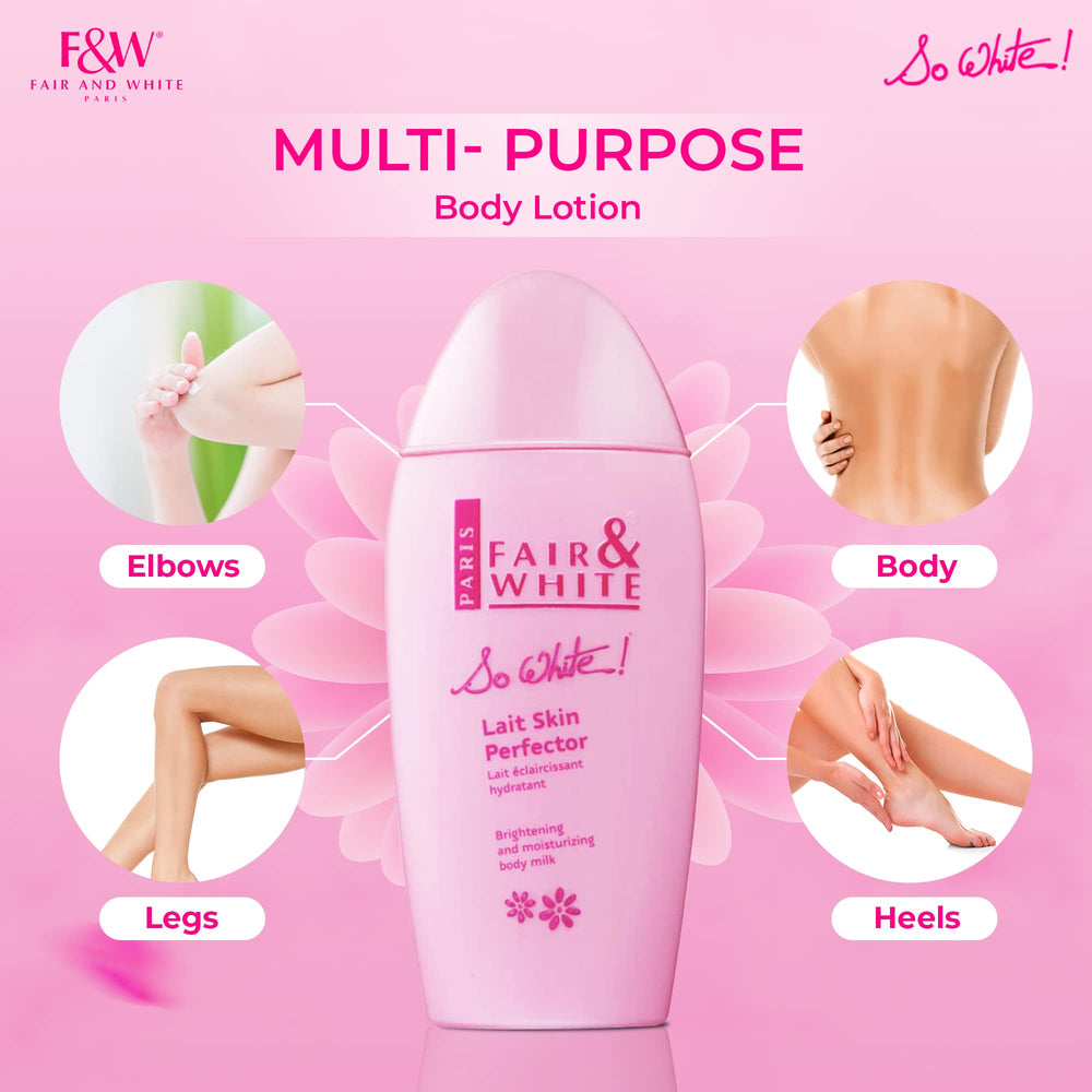 FAIR & WHITE So White packaging pink box highlighting brand identity.