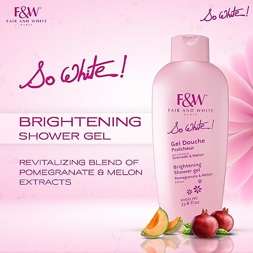 FAIR & WHITE So White foam lather for silky, soft skin after shower.