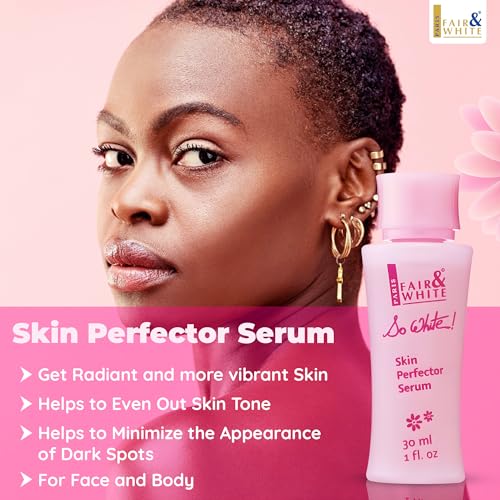 FAIR & WHITE So White serum dispenser demonstrates easy daily application for consistent results.