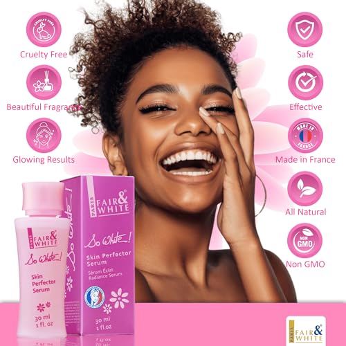 FAIR & WHITE So White serum on elbows, knees, and feet targets uneven tones.