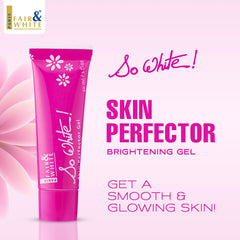 FAIR & WHITE So White Skin Perfector Gel bottle pump for quick daily use.