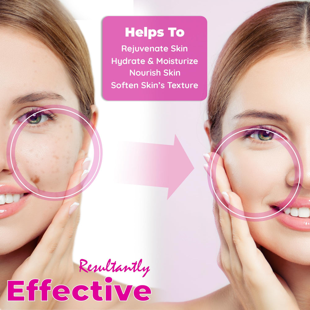 FAIR & WHITE So White Skin Perfector Gel on face helps even tone.