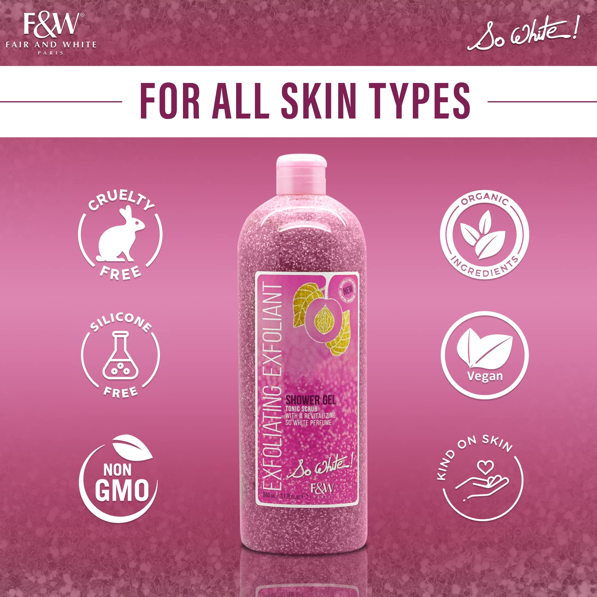 FAIR & WHITE So White SPF 50 pairing protects skin daily.