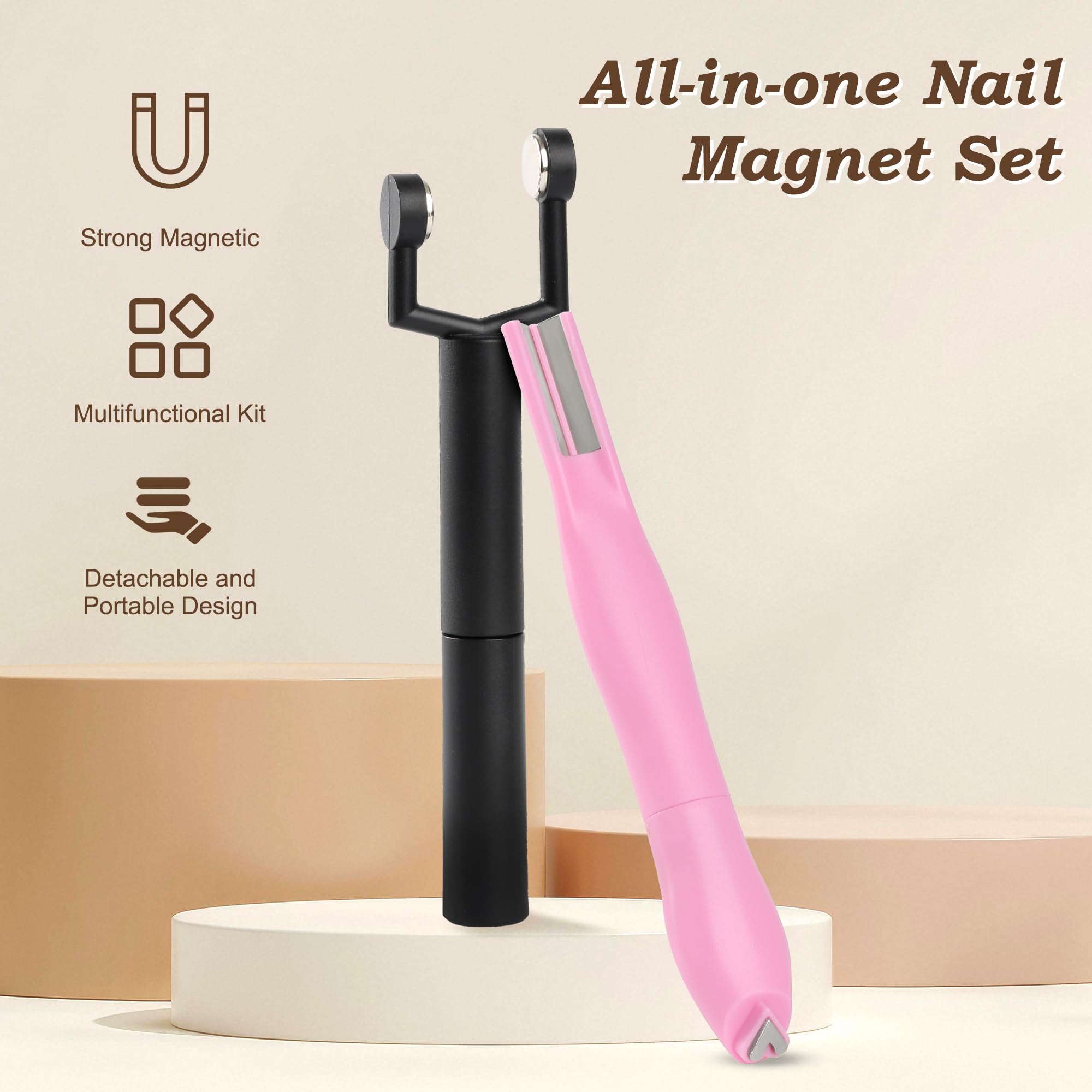 FAIRCHIC 3-in-1 cat eye magnet set for versatile nail art