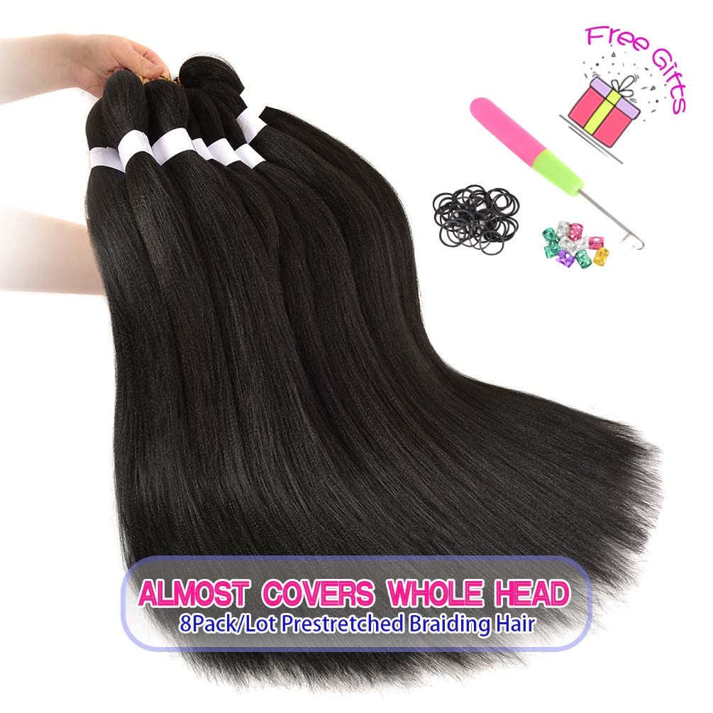 Fairise 1B pre-stretched hair, no smell and comfortable wear for braiding.
