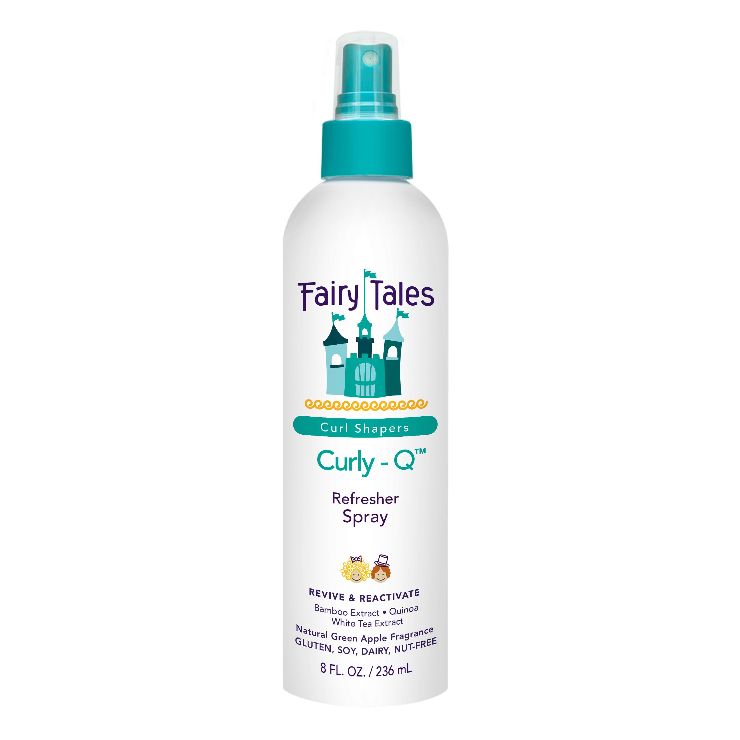 Fairy Tales Curly-Q bottle pour for mess-free, targeted application.